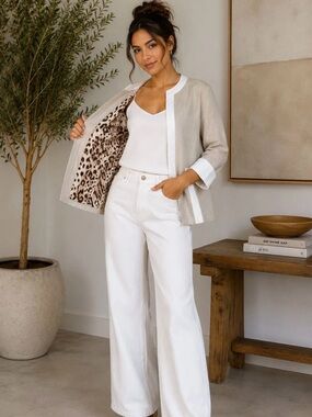 Chico’s Reversible Linen Blazer Jacket
